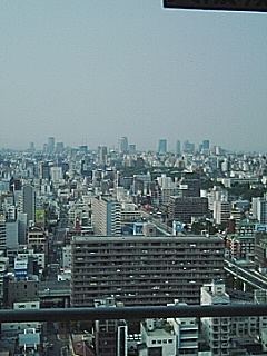展望台：大阪城方面