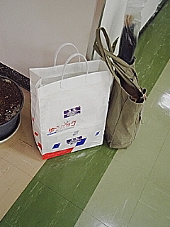 荷物はポイ