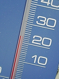 仕事場の温度計