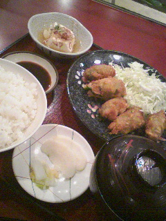 カキのしそフライ定食