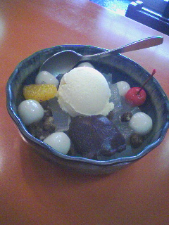 白玉クリームあんみつ