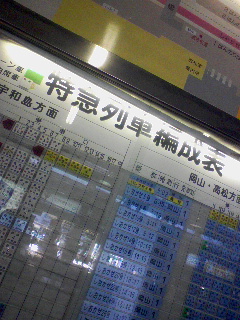 特急列車編成表
