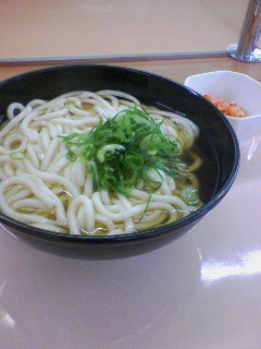 仕事場のうどん