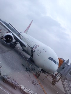 行きの飛行機