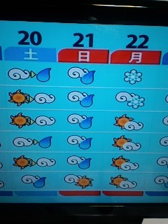 日曜日のお天気