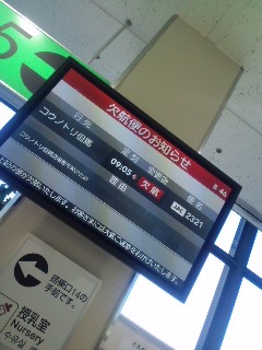 コウノトリ但馬行き欠航
