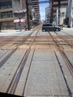 路面電車交差場所