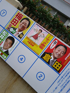 府知事選挙ポスター掲示板