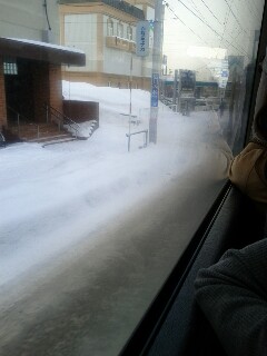 街中の積雪