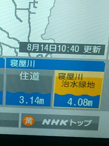 治水緑地の水位