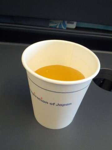 本日の機内ドリンク