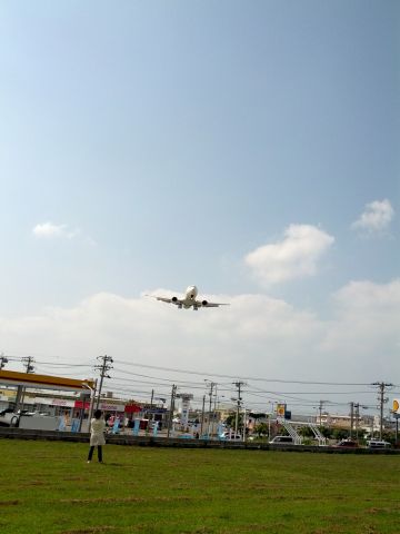 飛行コース真下