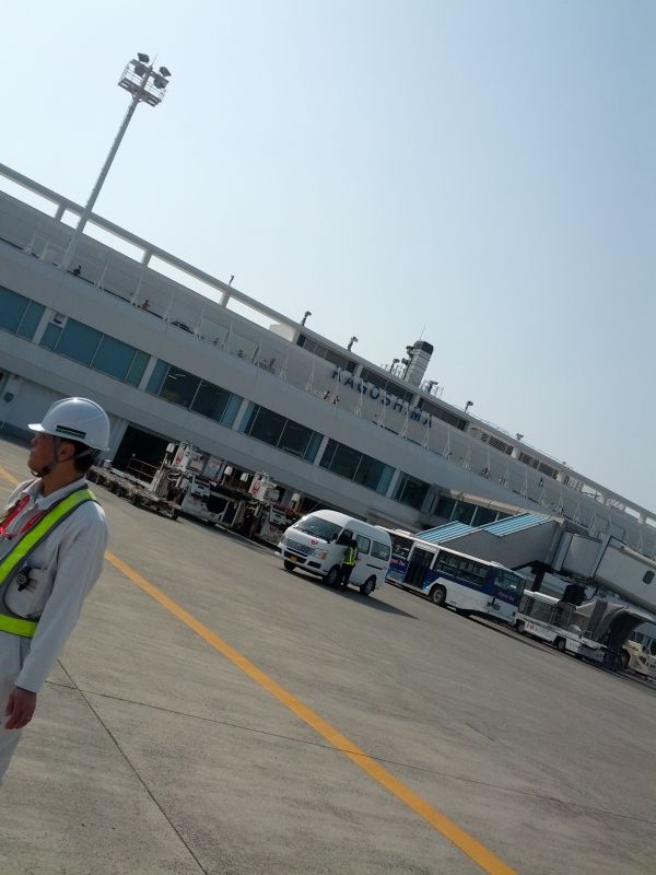 鹿児島空港着
