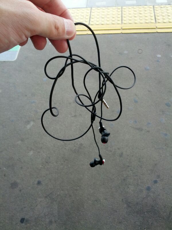 イヤホンのケーブル