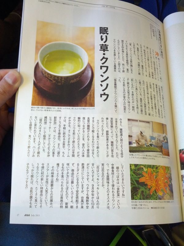 機内誌の記事