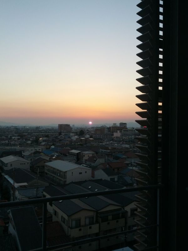 本日の夕陽