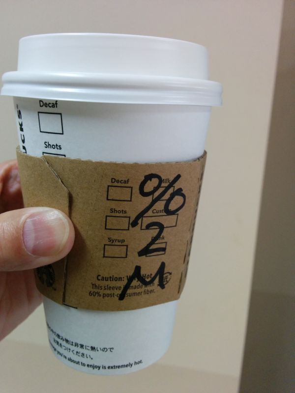 本日のスタバ