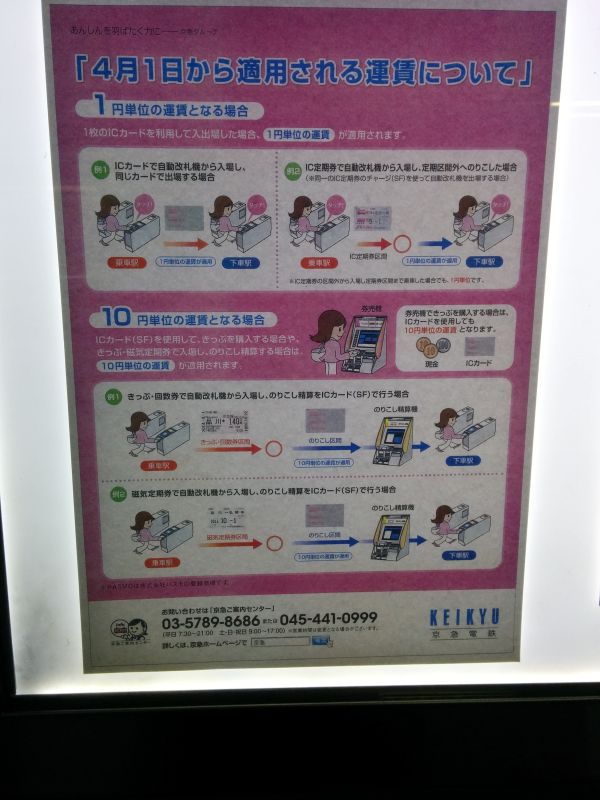 １円単位の運賃