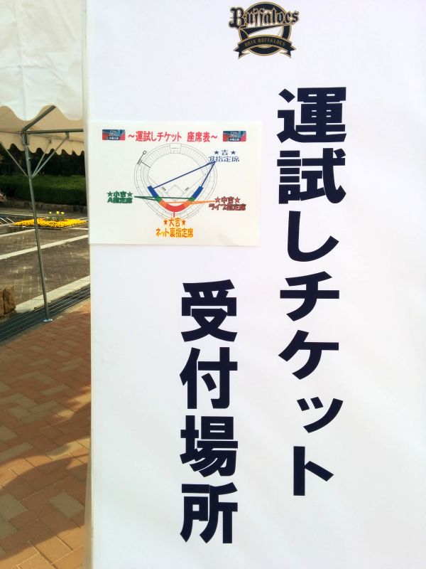 運試しチケット受付場所