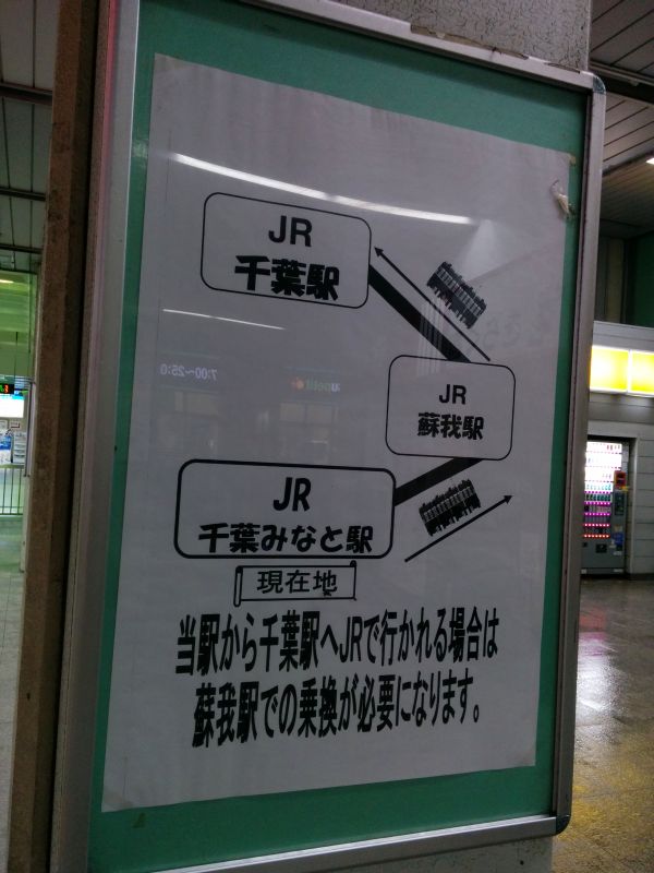 蘇我駅経由