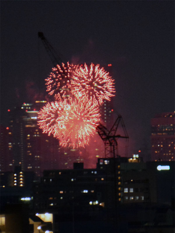 天神祭の花火