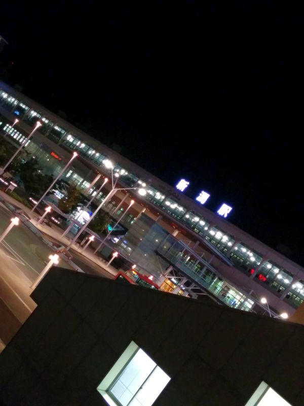 夜の新潟駅