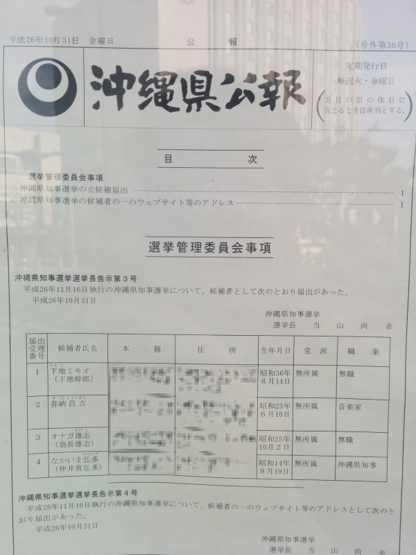 知事選告示