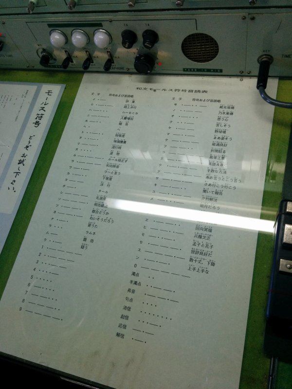 和文モールス符号音読表