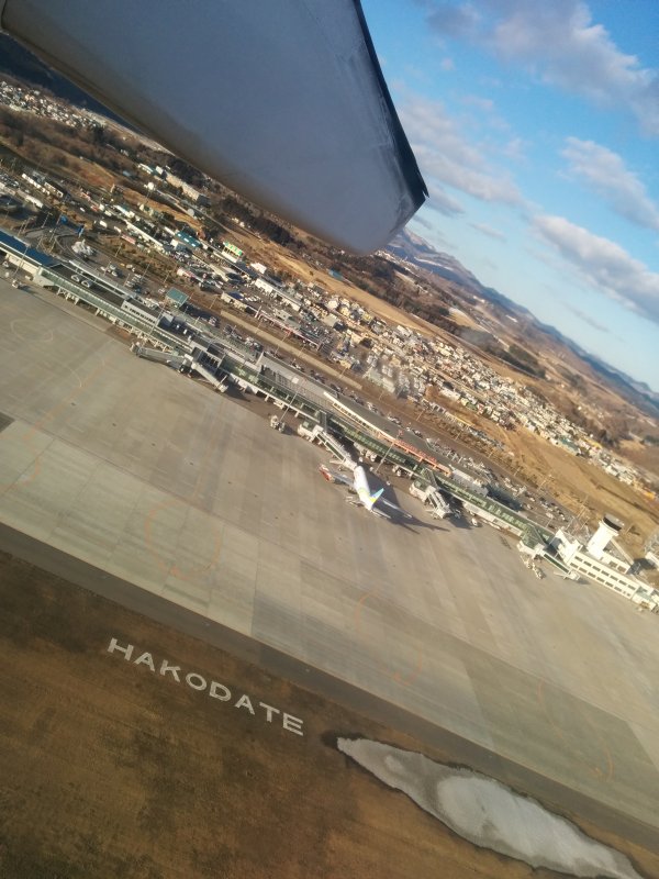 空から見た函館空港