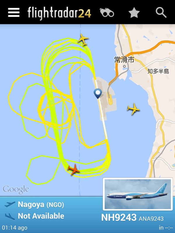 セントレアの飛行機