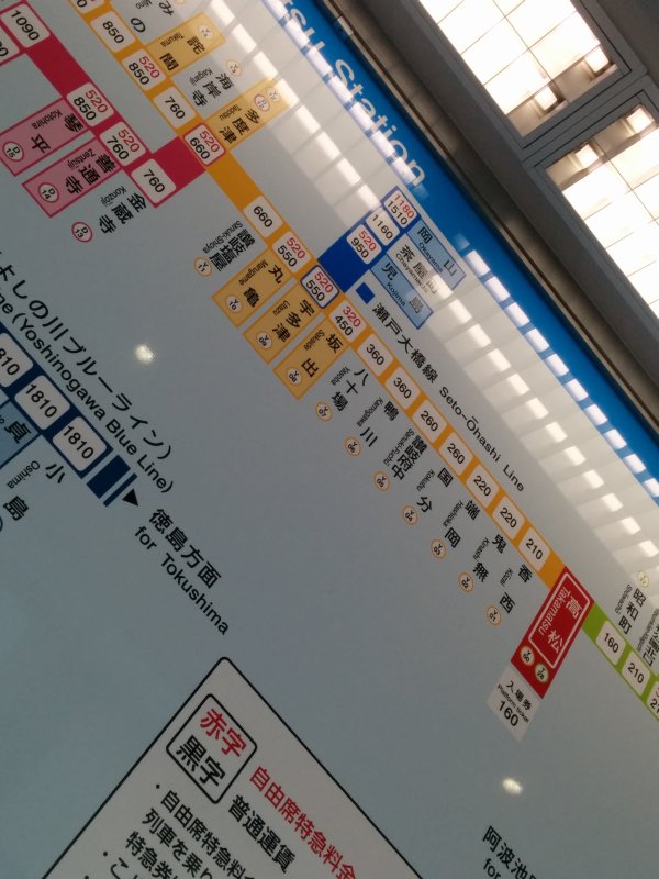 高松からの運賃