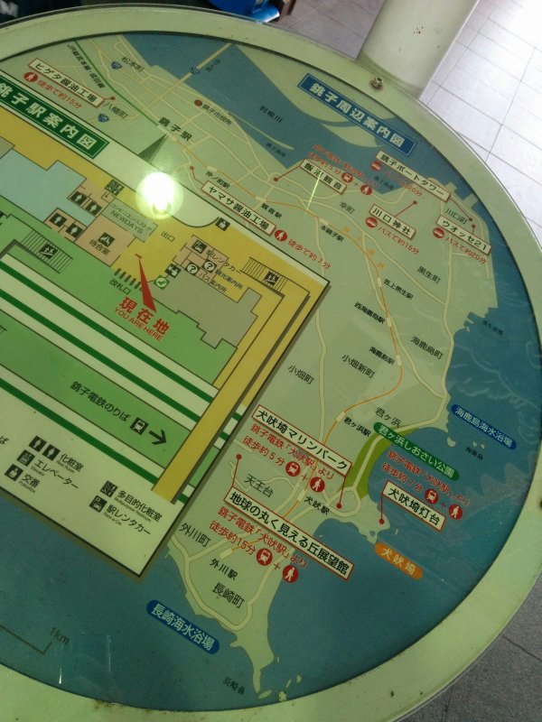 銚子周辺案内図