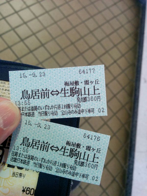 往復きっぷの購入