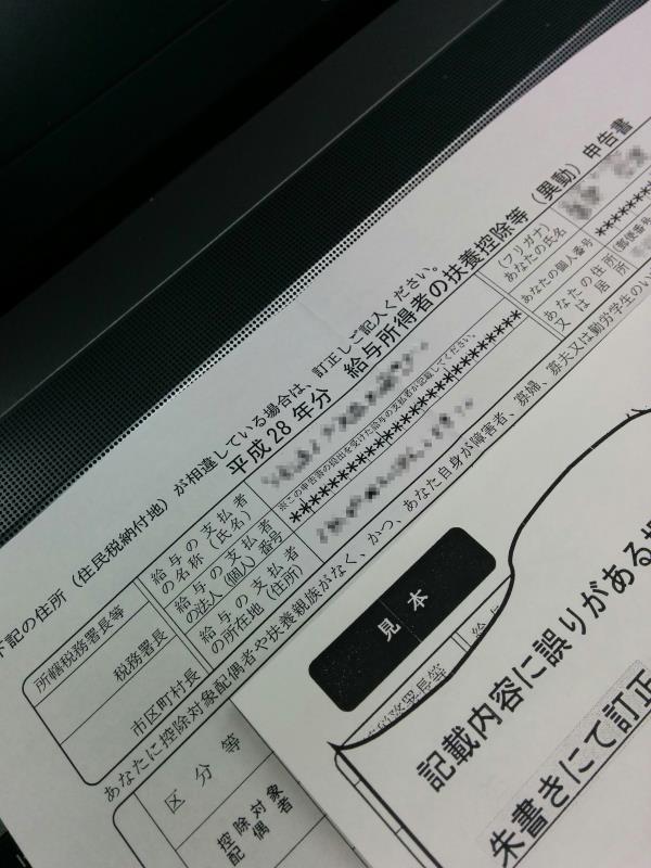 給与所得者の扶養控除等