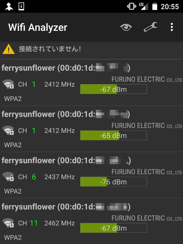 無線LANの電波強度