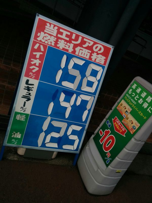 SAのガソリン価格