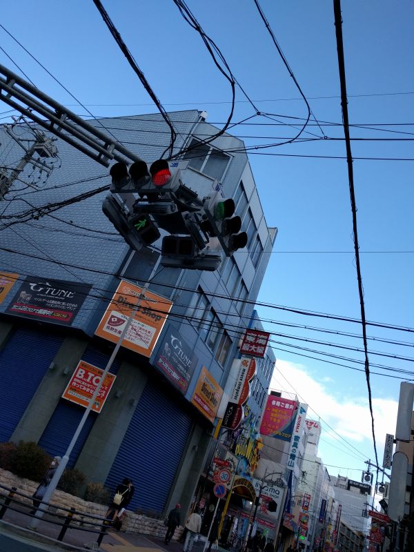 赤門通りの信号機