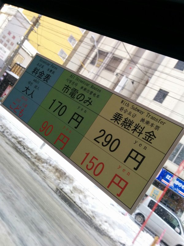 市電の運賃