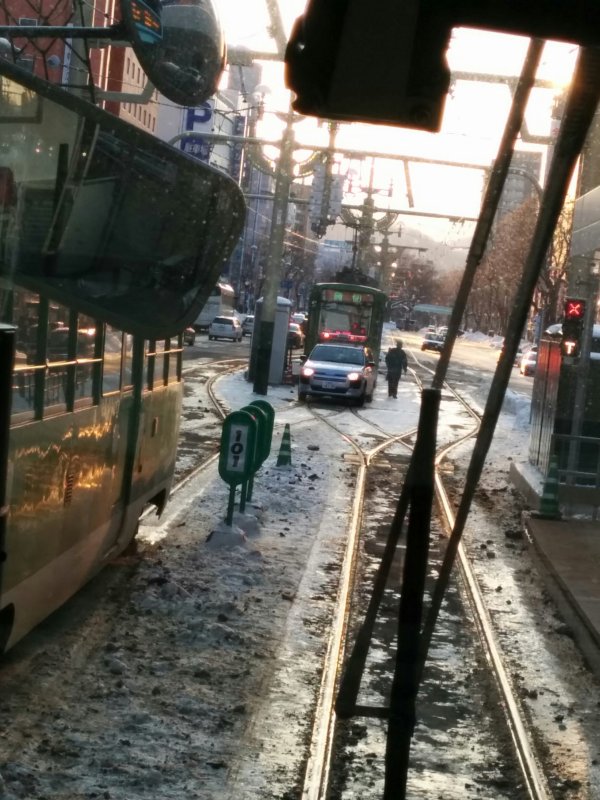 緊急車両到着