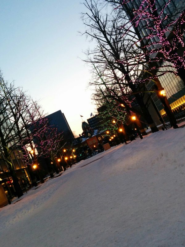 日暮れの風景