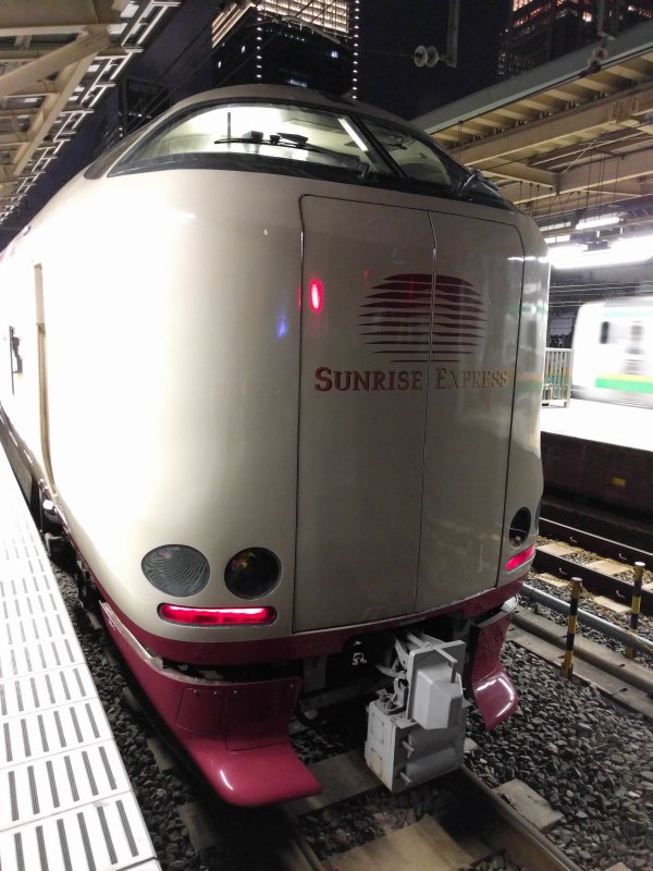 サンライズエクスプレスの最後尾