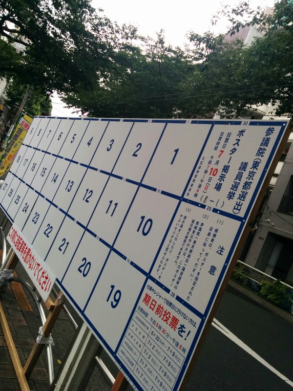 参議院議員選挙 ポスター掲示板
