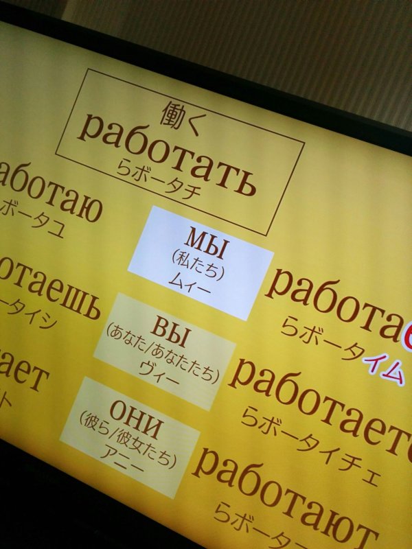 テレビでロシア語