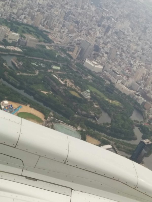 大阪城上空