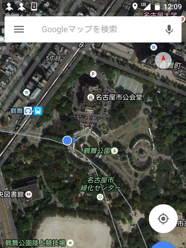 Googleマップの鶴舞公園