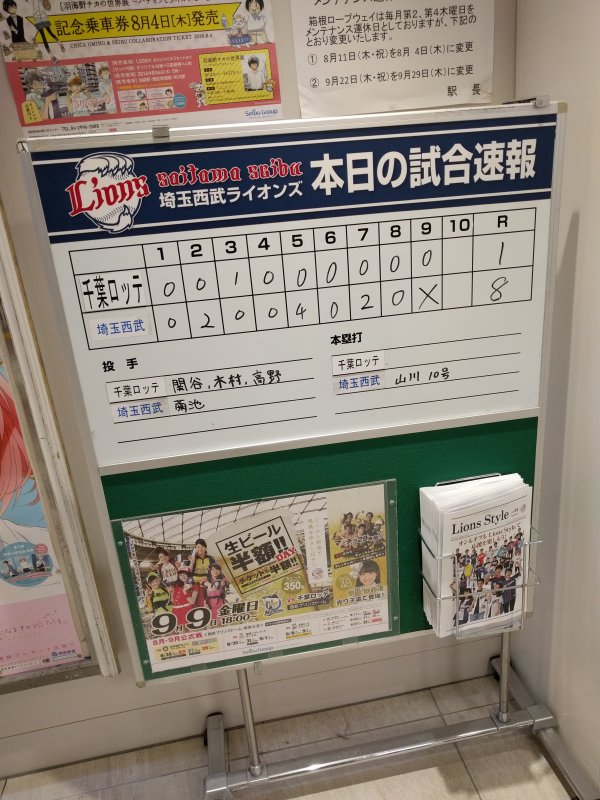 本日の試合速報