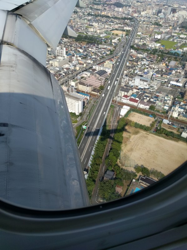 飛行機の影