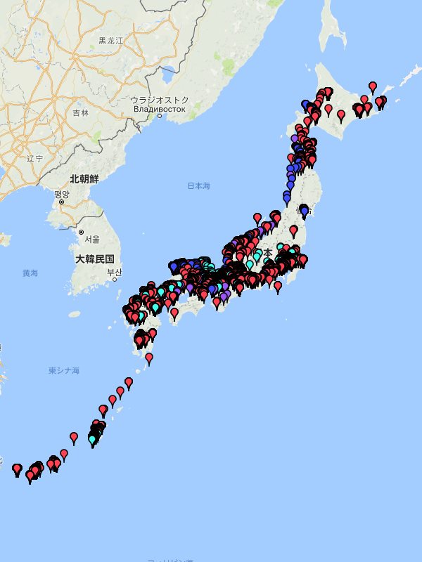 今までのmoblogマッピング