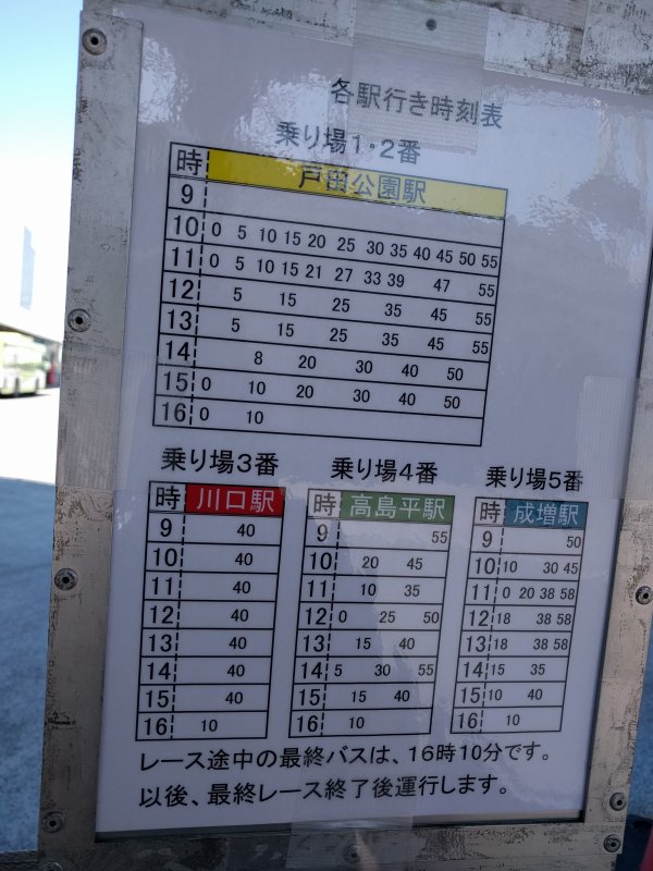 川口駅行きバス