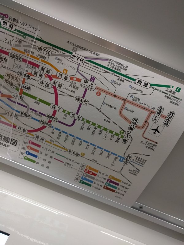 東京の西側の路線図